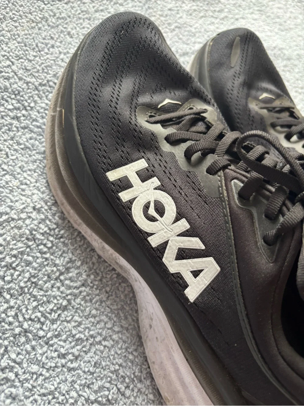 Hoka Women’s Bondi 8 Black Running Shoes - Picture 9 of 15